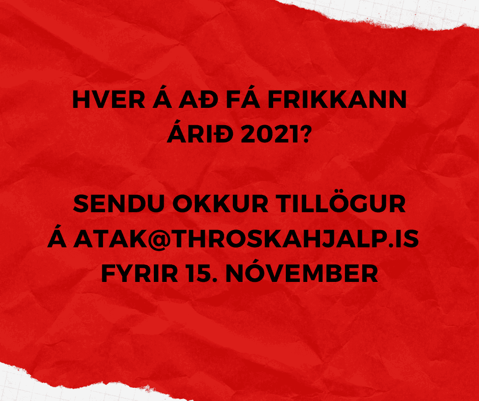 Auglýst eftir tillögum til Frikkans 2021